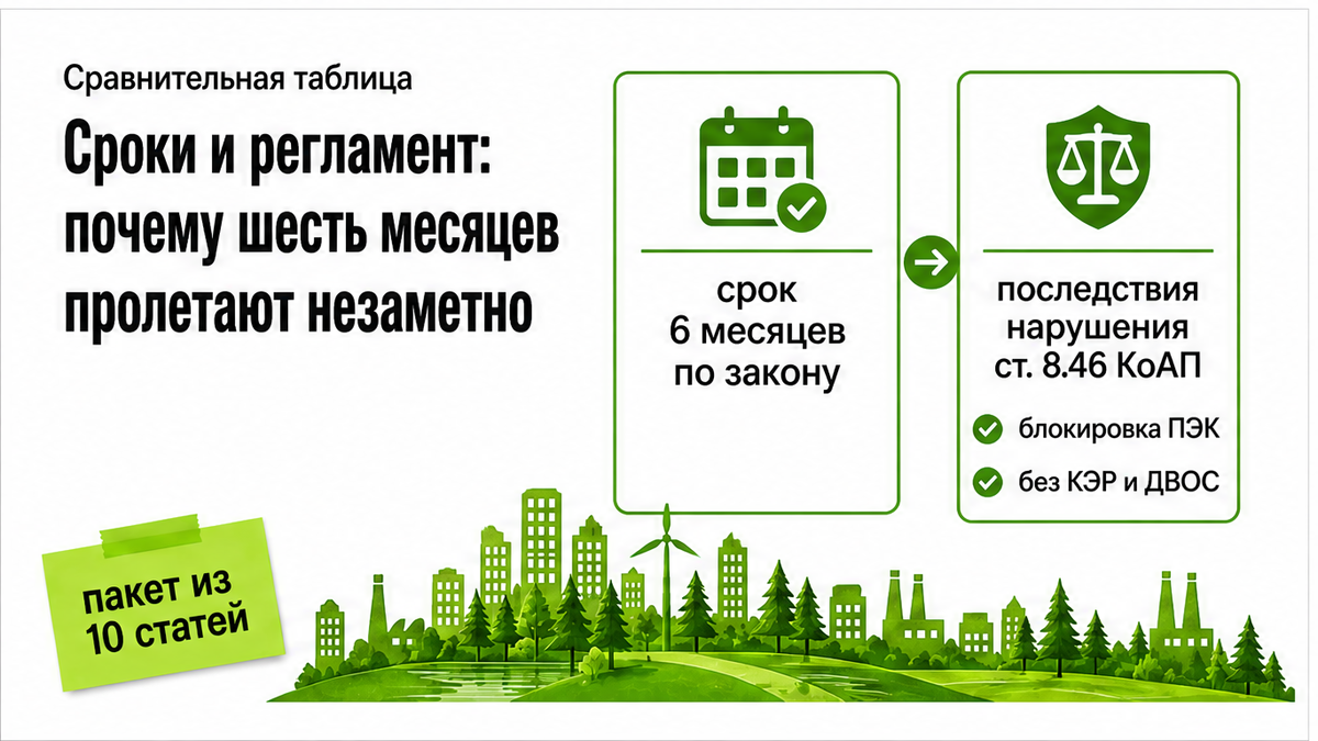 Сравнение законных сроков постановки на учет ОНВОС и санкций по ст. 8.46 КоАП РФ