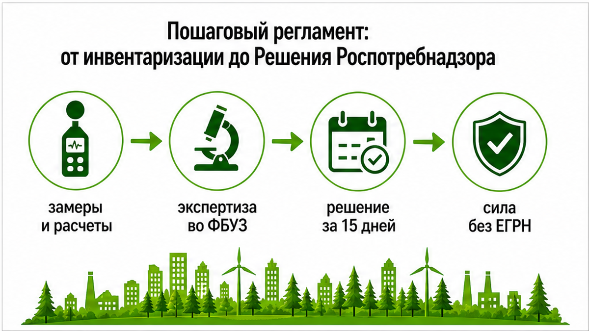 Пошаговый регламент разработки проекта и утверждения решения Роспотребнадзора по СЗЗ