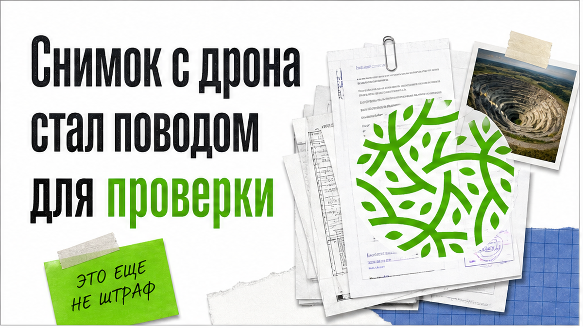 Снимок с дрона стал поводом для проверки отвала на карьере