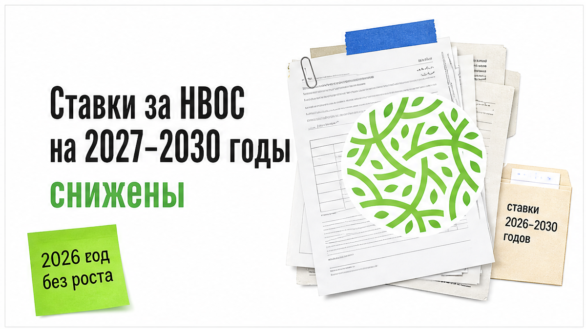 Ставки платы за НВОС на 2027–2030 годы снижены