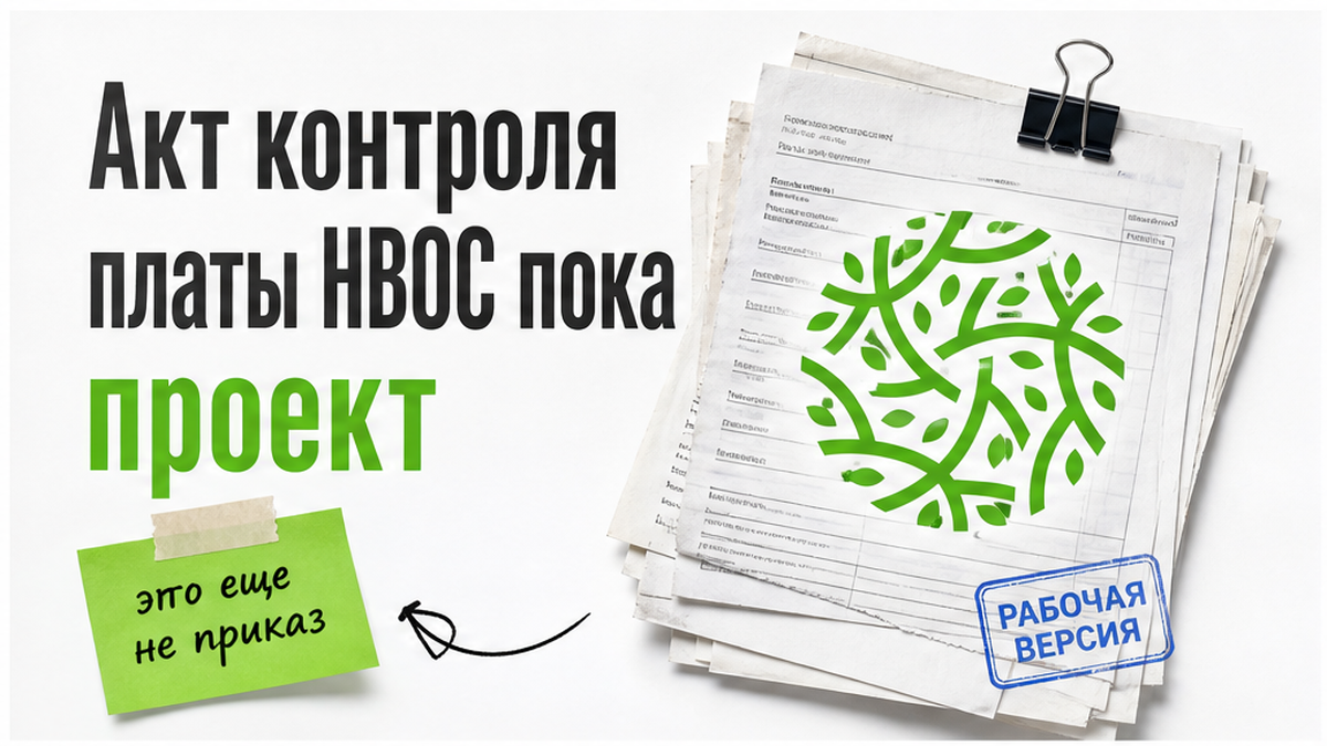 Проект акта контроля платы за НВОС ещё не стал приказом