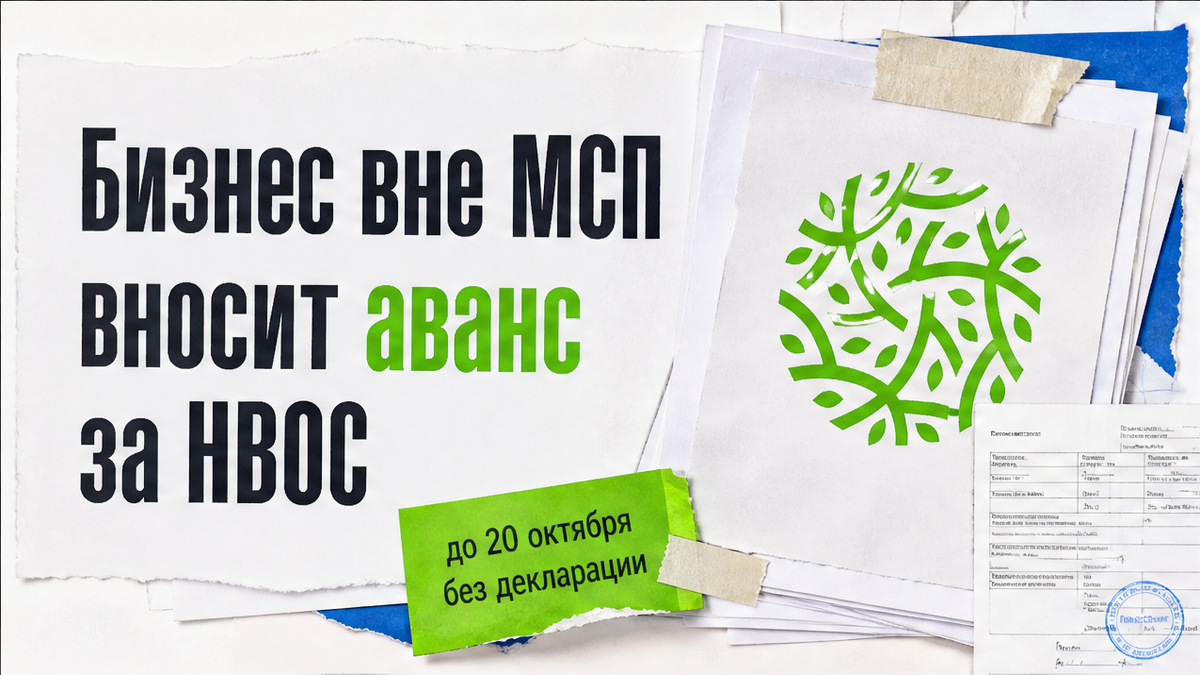 Аванс за НВОС для бизнеса вне реестра МСП